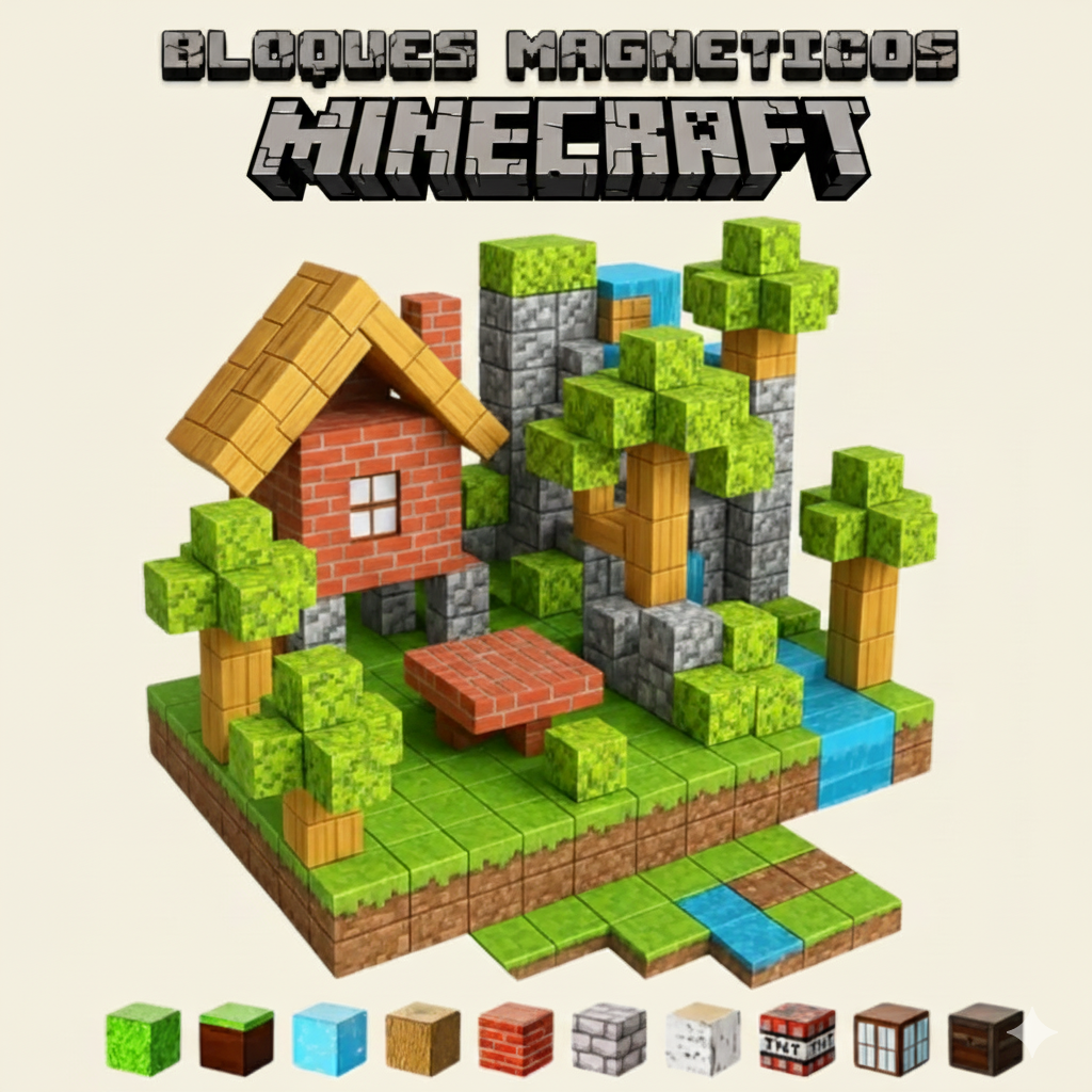 BLOQUES MAGNÉTICOS DE MINECRAFT